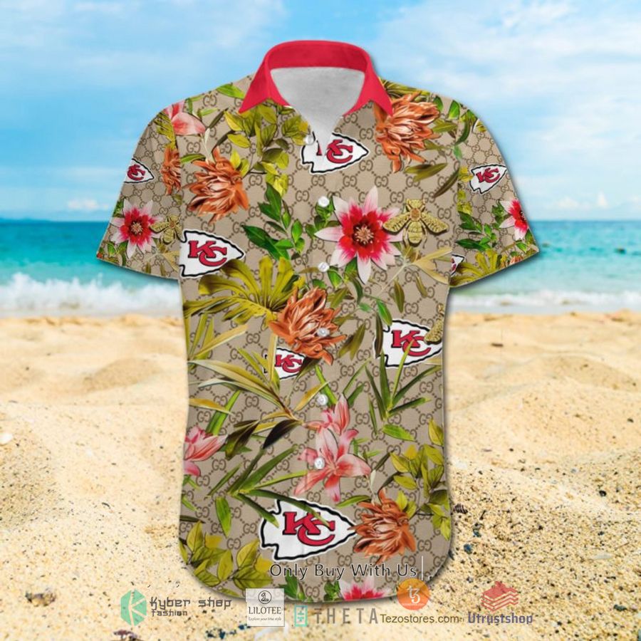 nfl kansas city chiefs louis vuitton lv hawaiian shirt short 2 36956