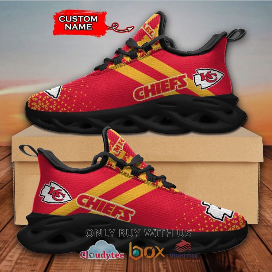 nfl kansas city chiefs yellow red custom name clunky max soul shoes 1 97092