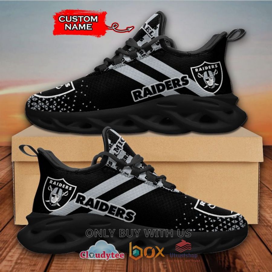 nfl las vegas raiders black custom name clunky max soul shoes 1 63528