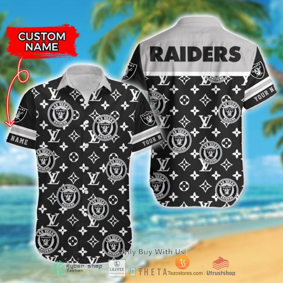 nfl las vegas raiders louis vuitton custom name hawaiian shirt 1 73042