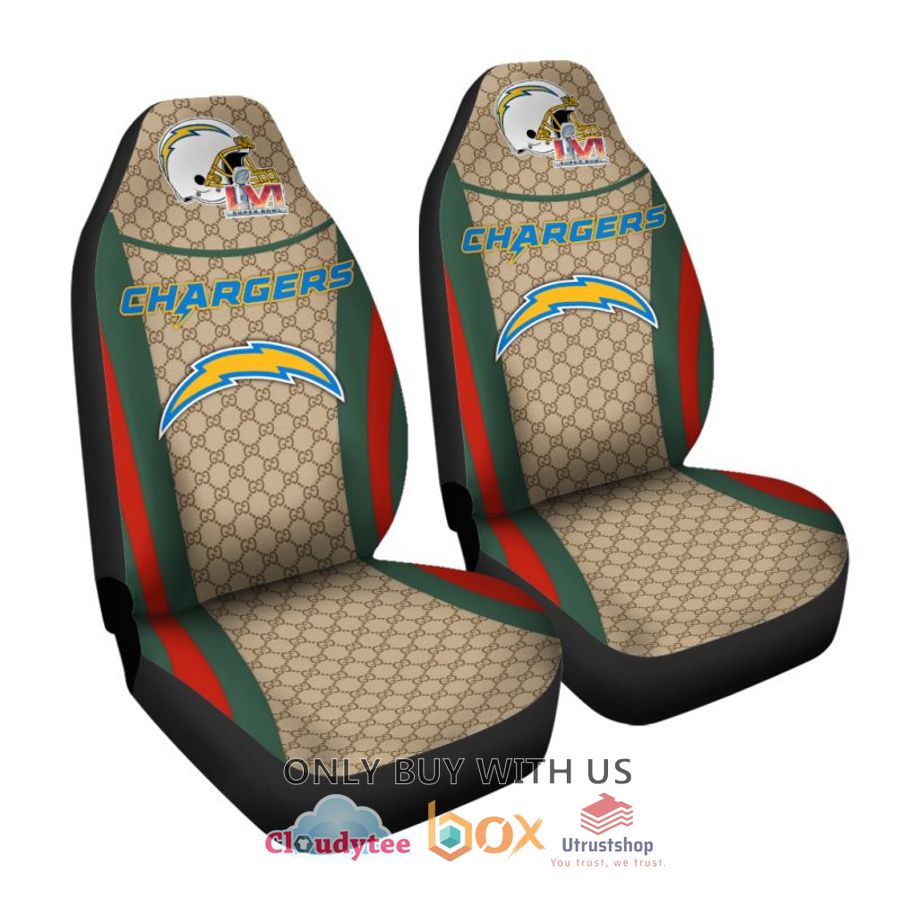 nfl los angeles chargers gucci car seat cover 2 50186