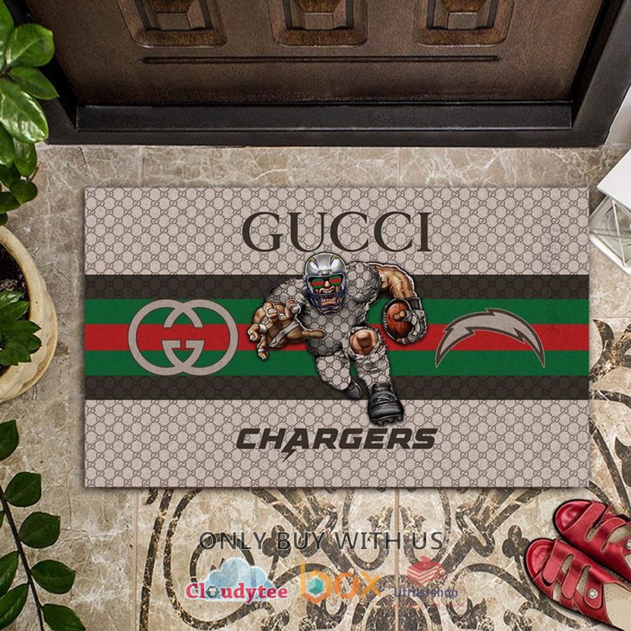 nfl los angeles chargers gucci doormat 1 76146