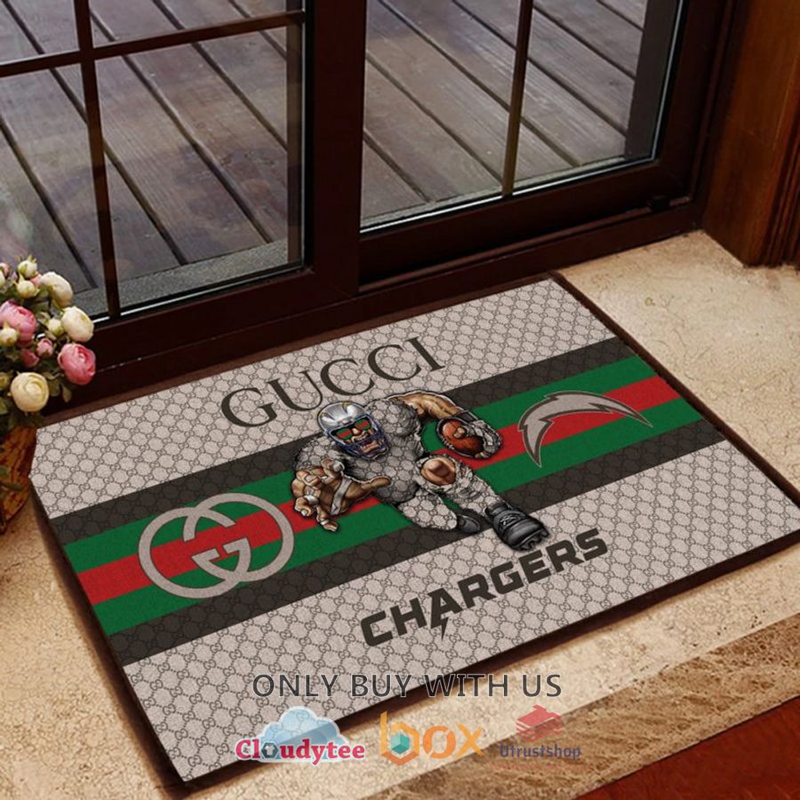 nfl los angeles chargers gucci doormat 2 64917