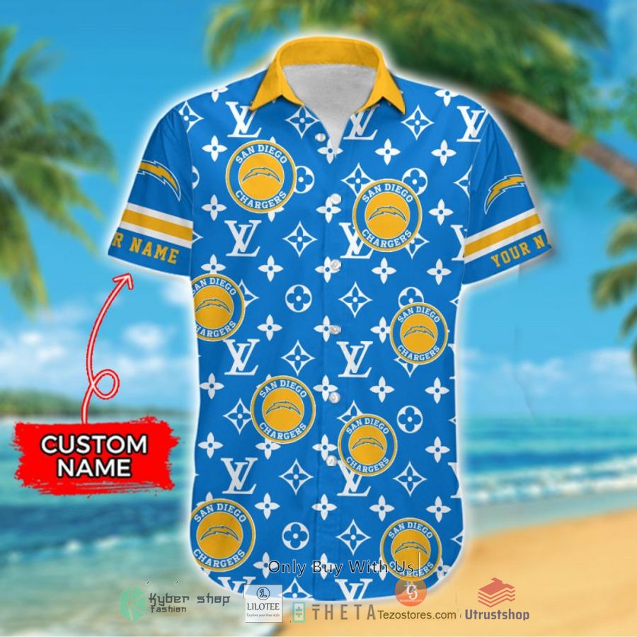 nfl los angeles chargers louis vuitton custom name hawaiian shirt 2 2027