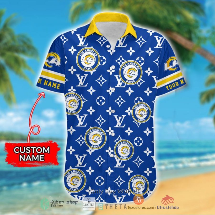 nfl los angeles rams louis vuitton custom name hawaiian shirt 2 20413