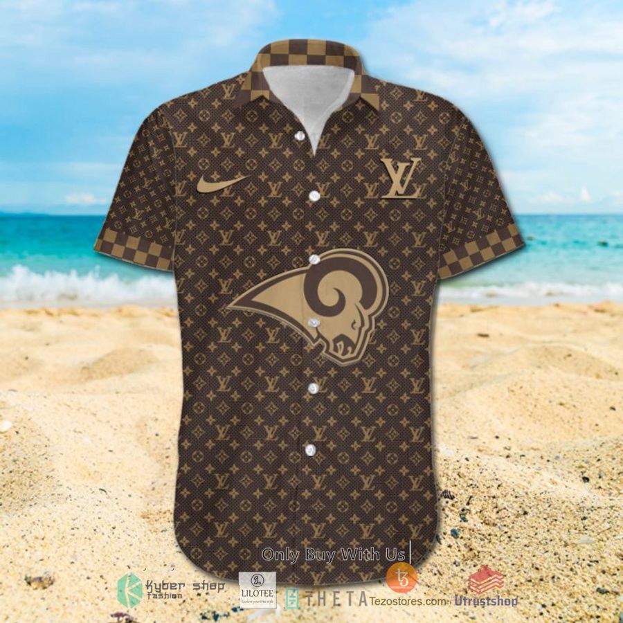 nfl los angeles rams louis vuitton luxury hawaiian shirt short 2 13201