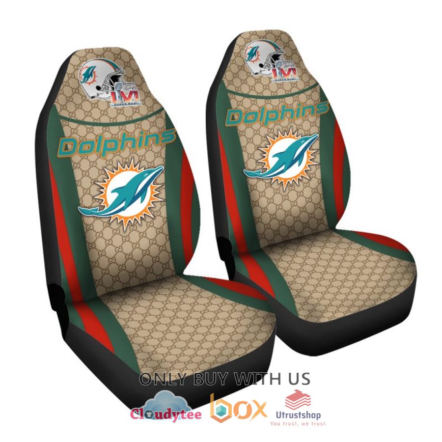 nfl miami dolphins gucci car seat cover 2 87537