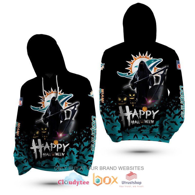 nfl miami dolphins happy halloween 3d hoodie shirt 2 21643