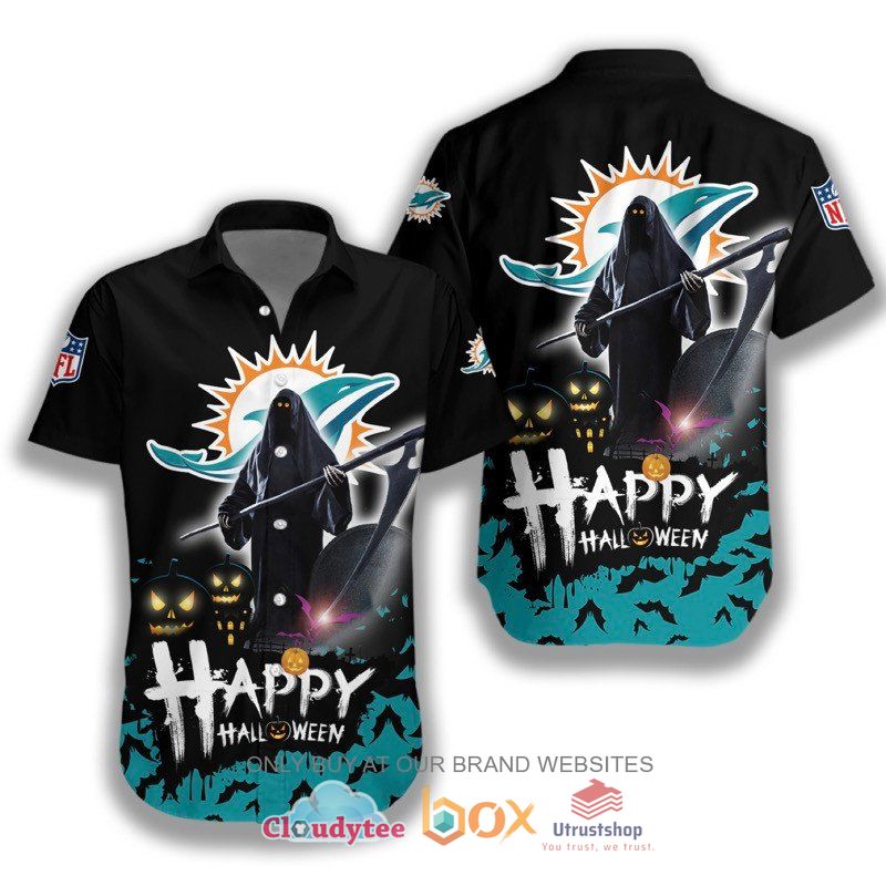 nfl miami dolphins happy halloween hawaiian shirt 1 36196