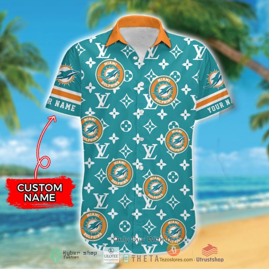 nfl miami dolphins louis vuitton custom name hawaiian shirt 2 87697