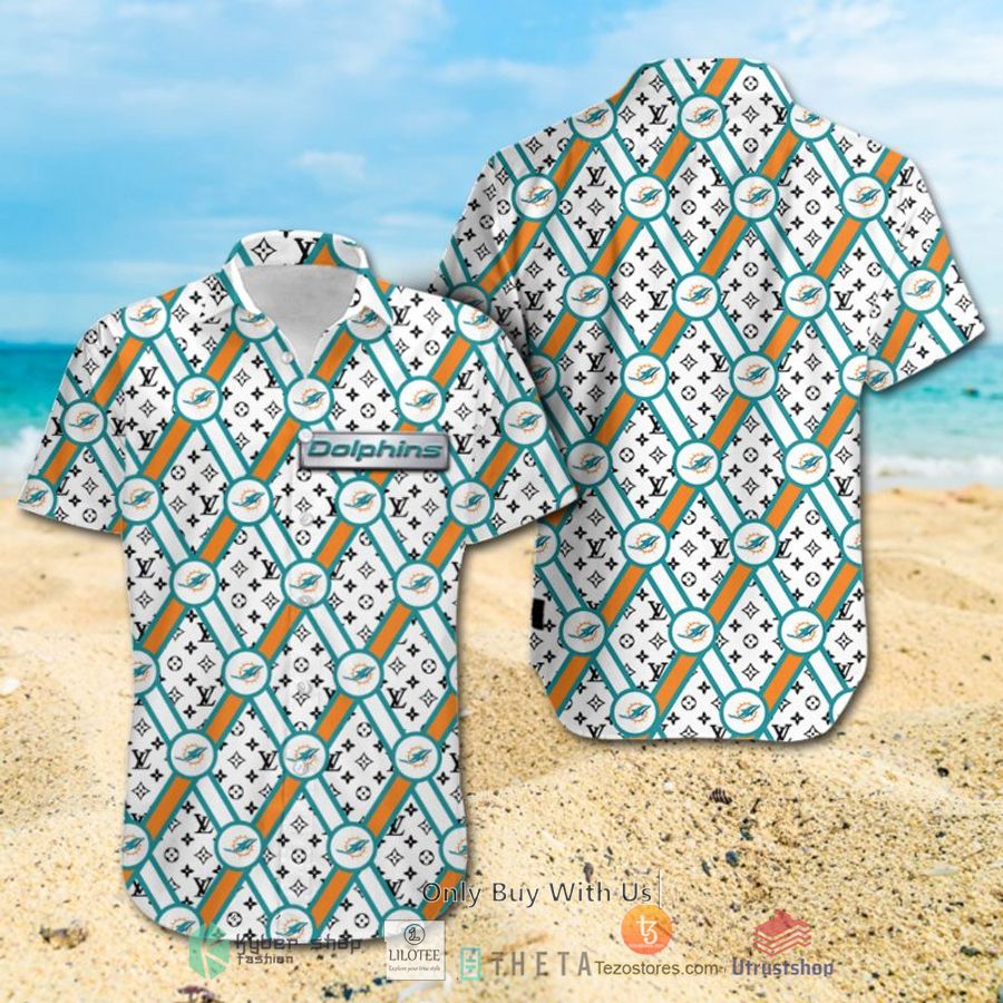nfl miami dolphins louis vuitton hawaiian shirt short 2 47896