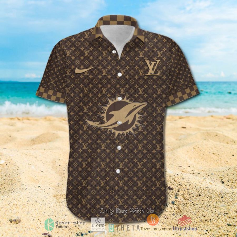 nfl miami dolphins louis vuitton luxury hawaiian shirt short 2 70729