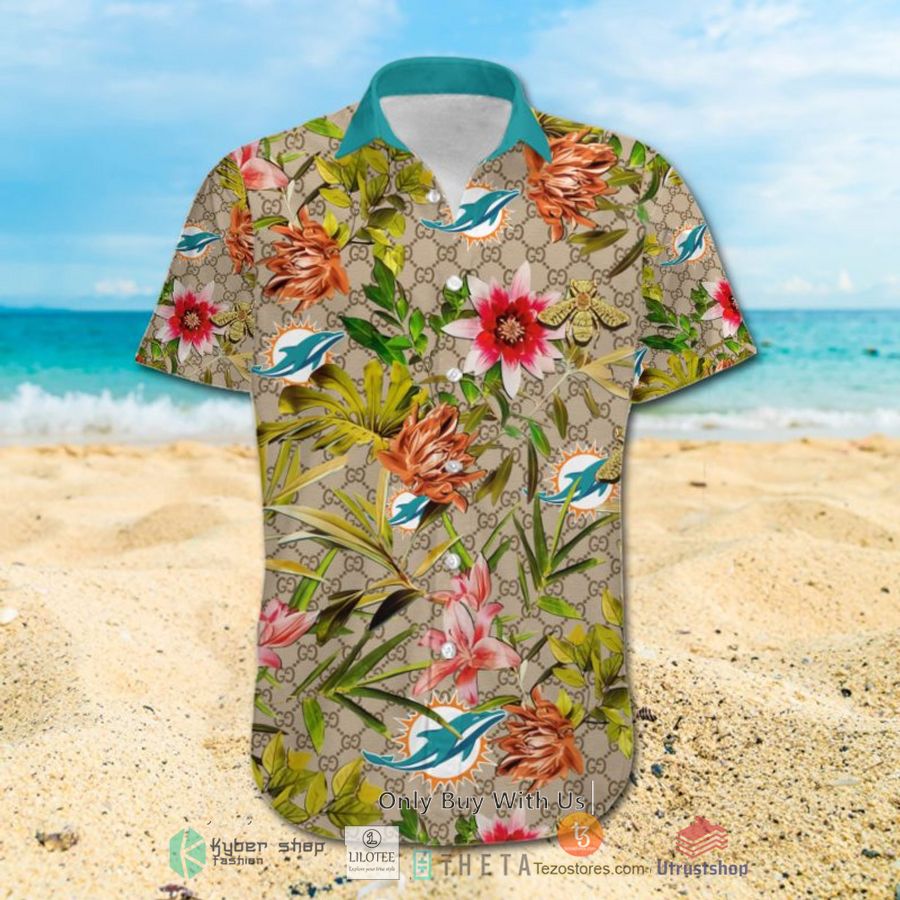 nfl miami dolphins louis vuitton lv hawaiian shirt short 2 22927