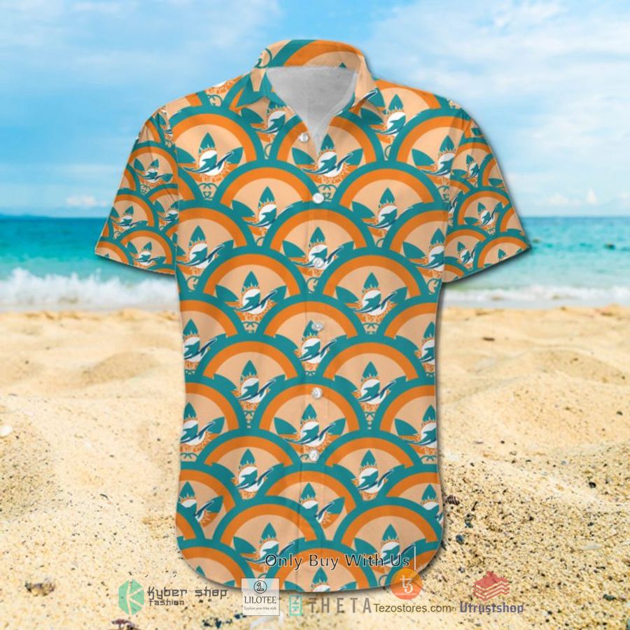 nfl miami dolphins luxury hawaiian shirt short 2 70385