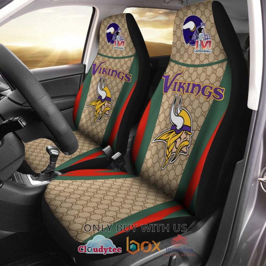 nfl minnesota vikings gucci car seat cover 1 83726