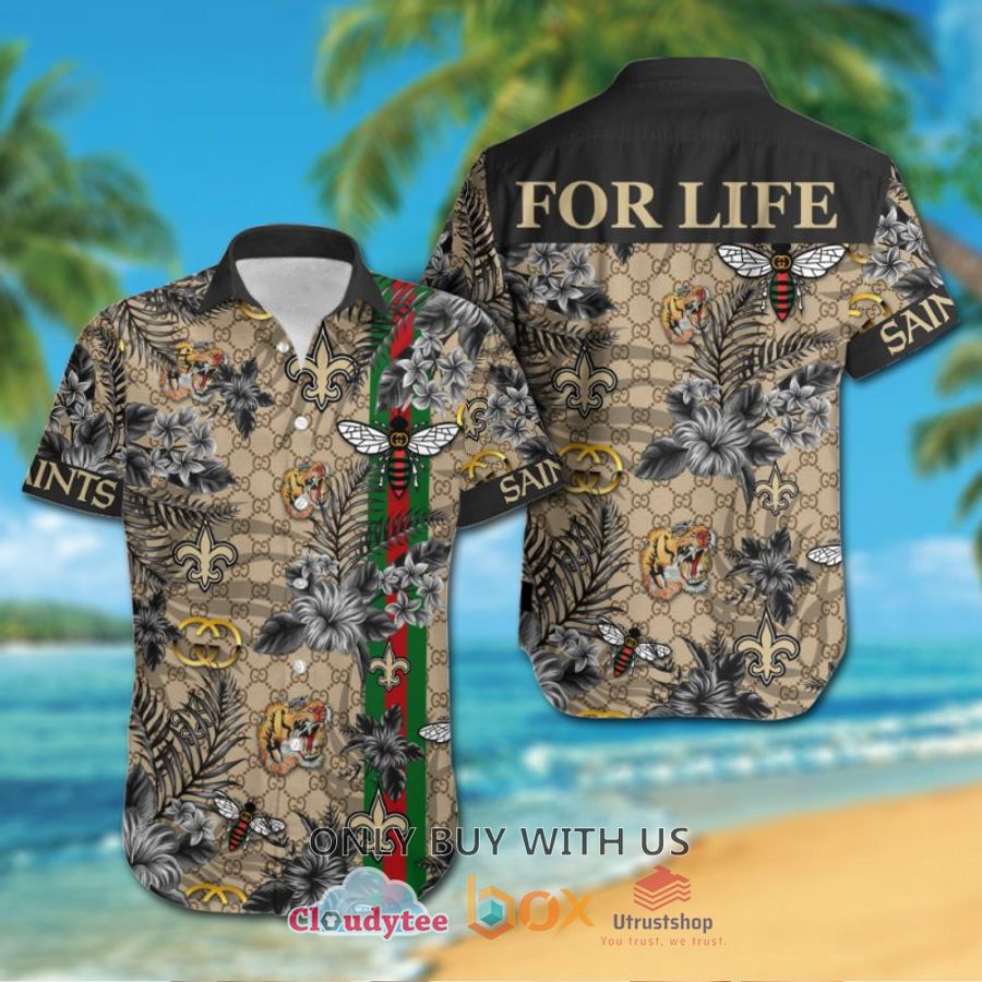 nfl new orleans saints gucci hawaiian shirt short 1 7514