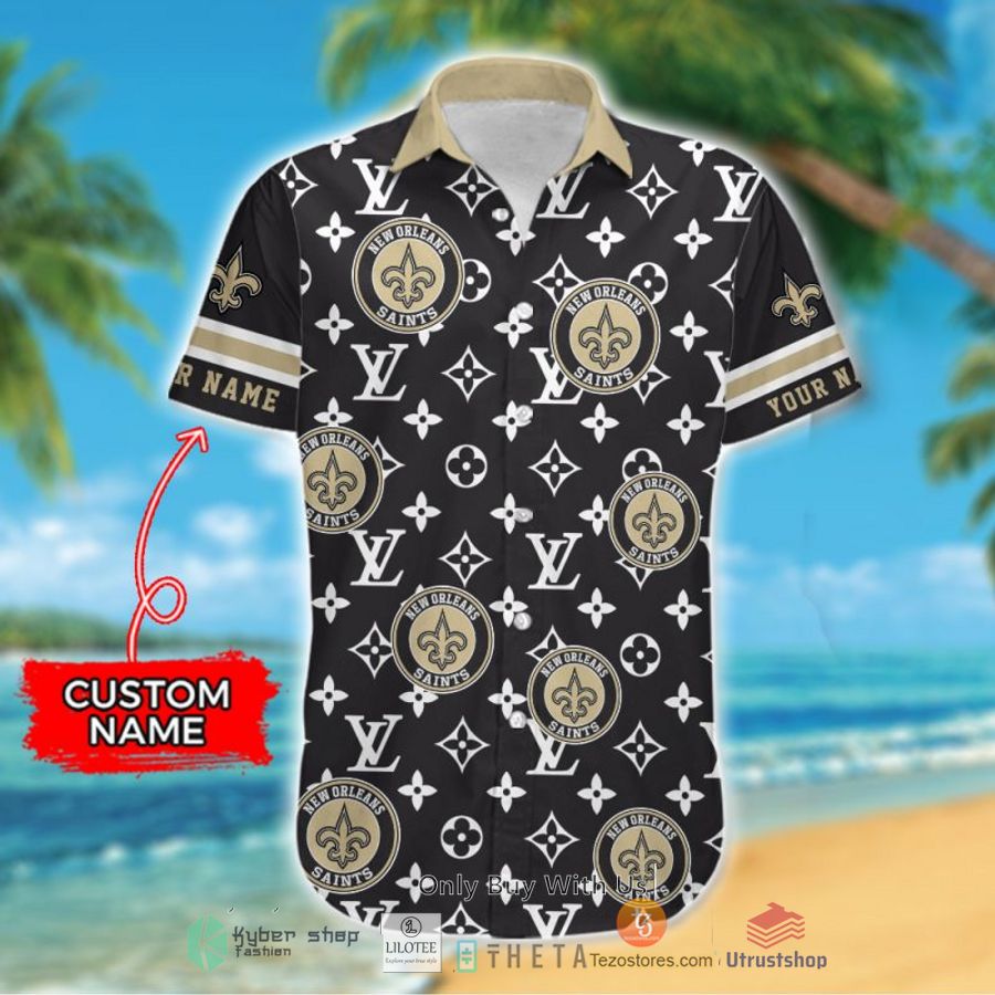 nfl new orleans saints louis vuitton custom name hawaiian shirt 2 2309