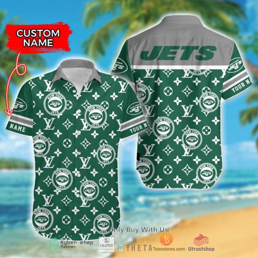 nfl new york jets louis vuitton custom name hawaiian shirt 1 64589