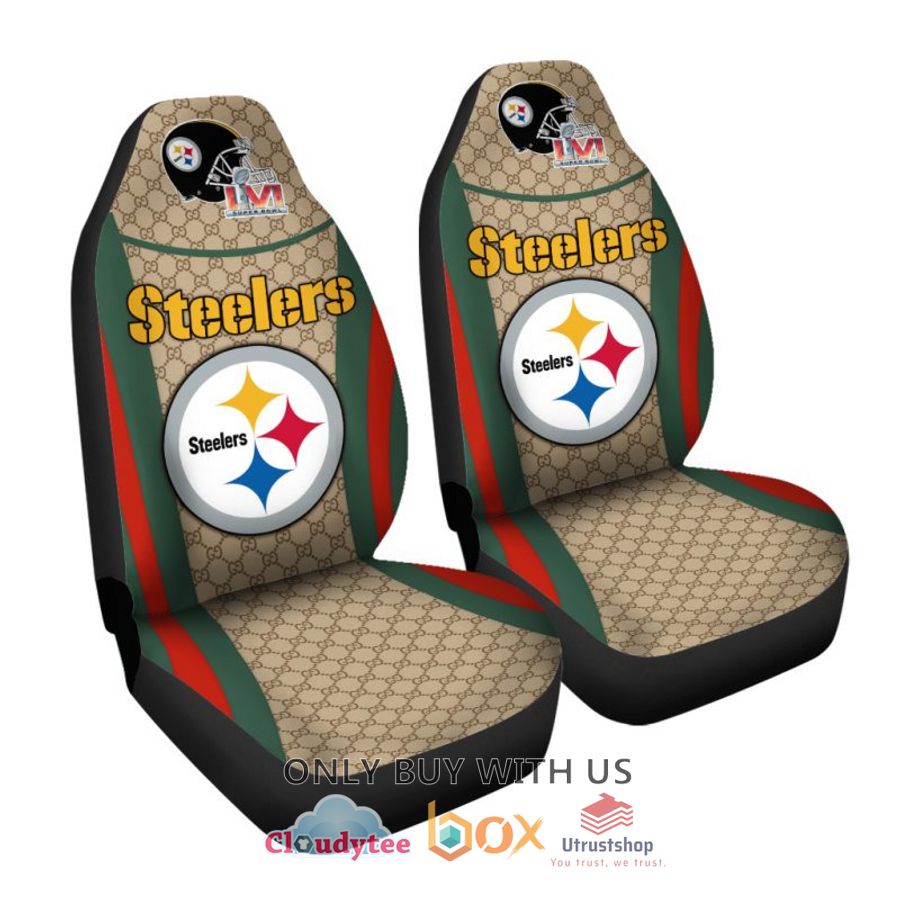 nfl pittsburgh steelers gucci car seat cover 2 53201