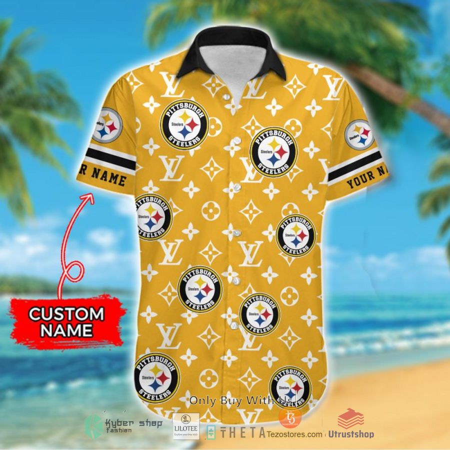 nfl pittsburgh steelers louis vuitton custom name hawaiian shirt 2 68079