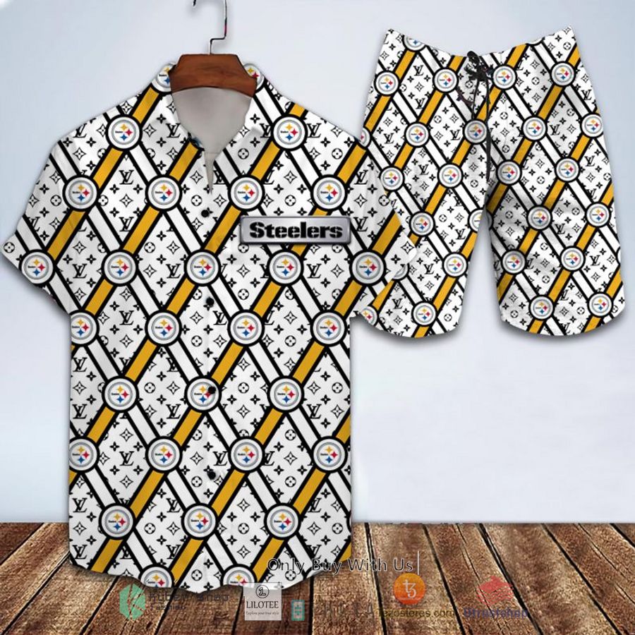 nfl pittsburgh steelers louis vuitton hawaiian shirt short 1 25121