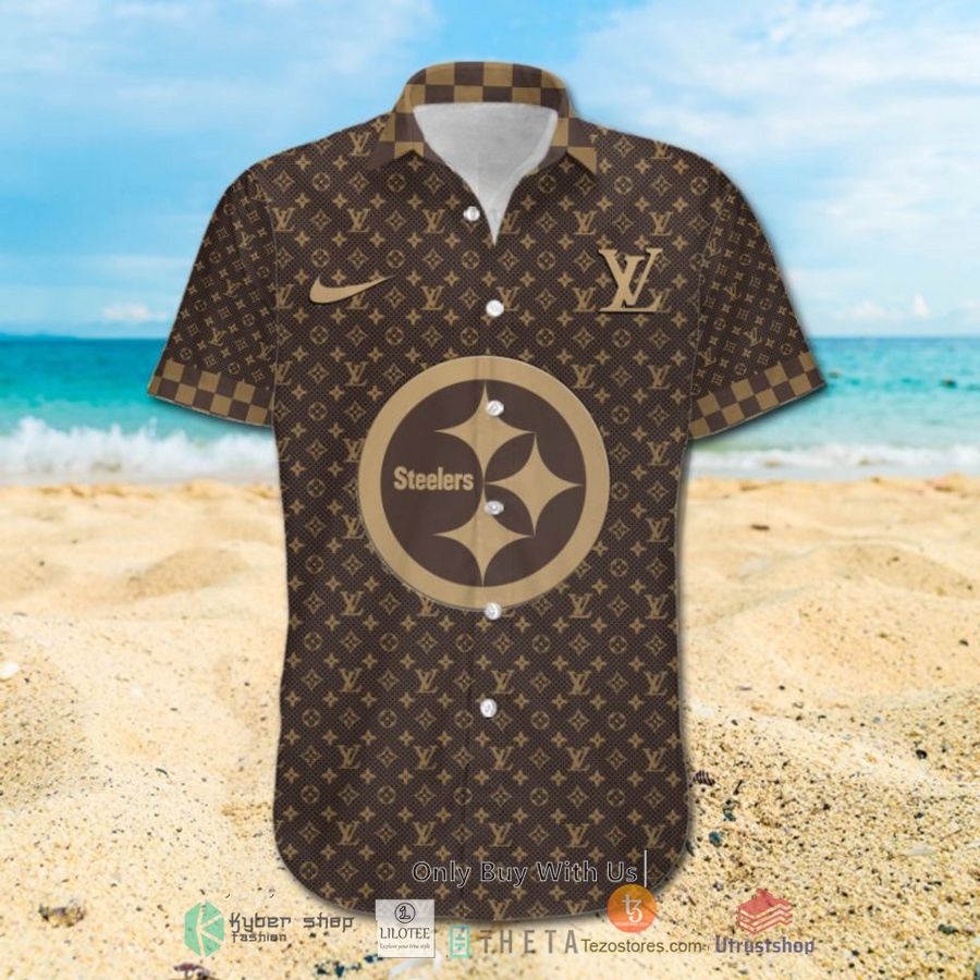 nfl pittsburgh steelers louis vuitton luxury hawaiian shirt short 2 28168