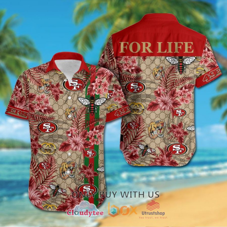 nfl san francisco 49ers gucci hawaiian shirt short 1 15603