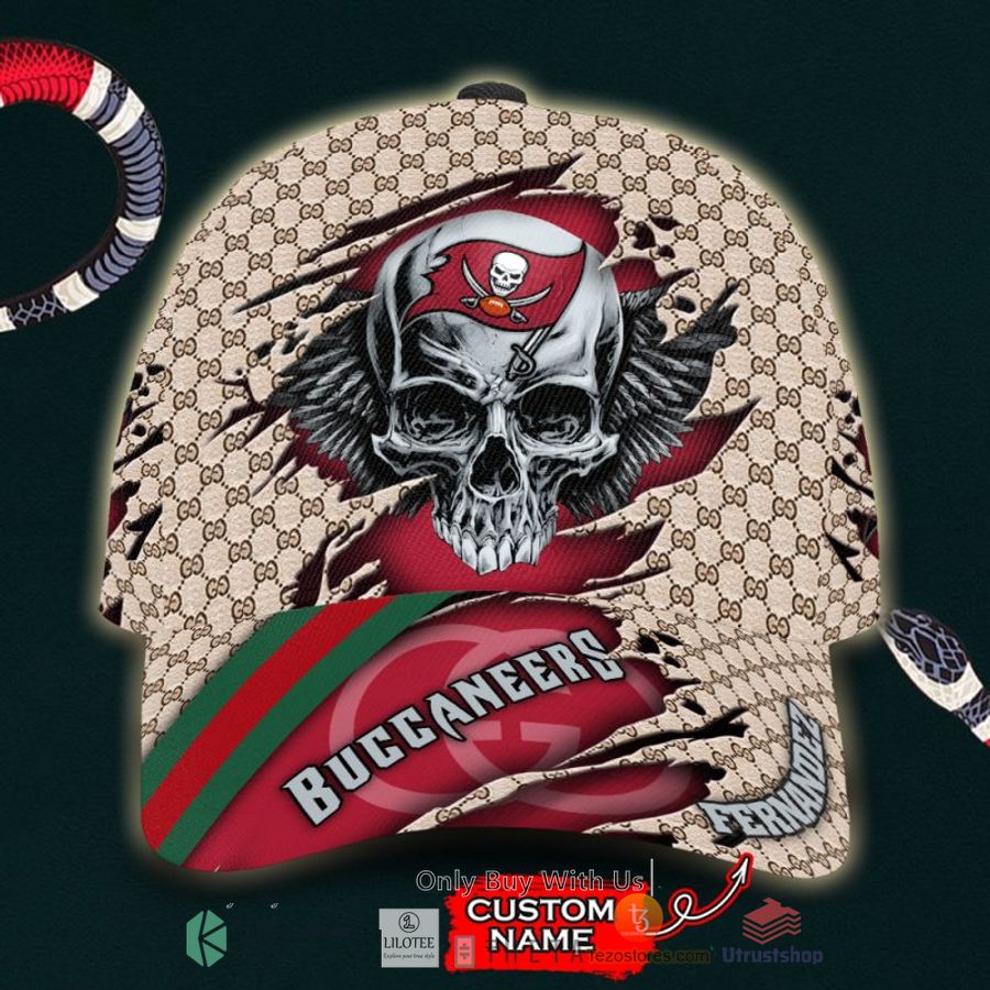 nfl tampa bay buccaneers skull custom name gucci cap 1 24665