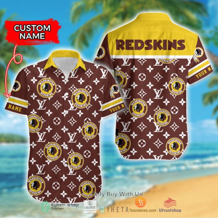 nfl washington redskins louis vuitton custom name hawaiian shirt 1 29524