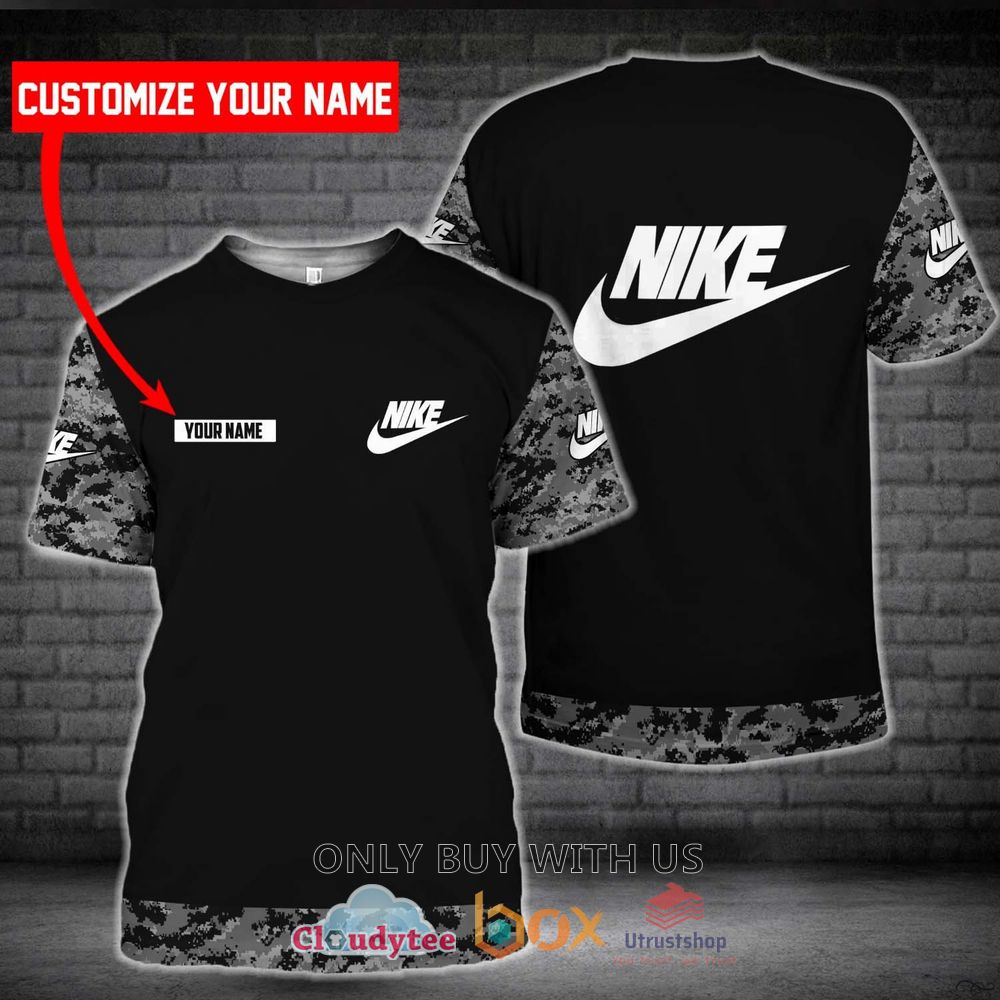 nike inc black camo custom name 3d t shirt 1 53058