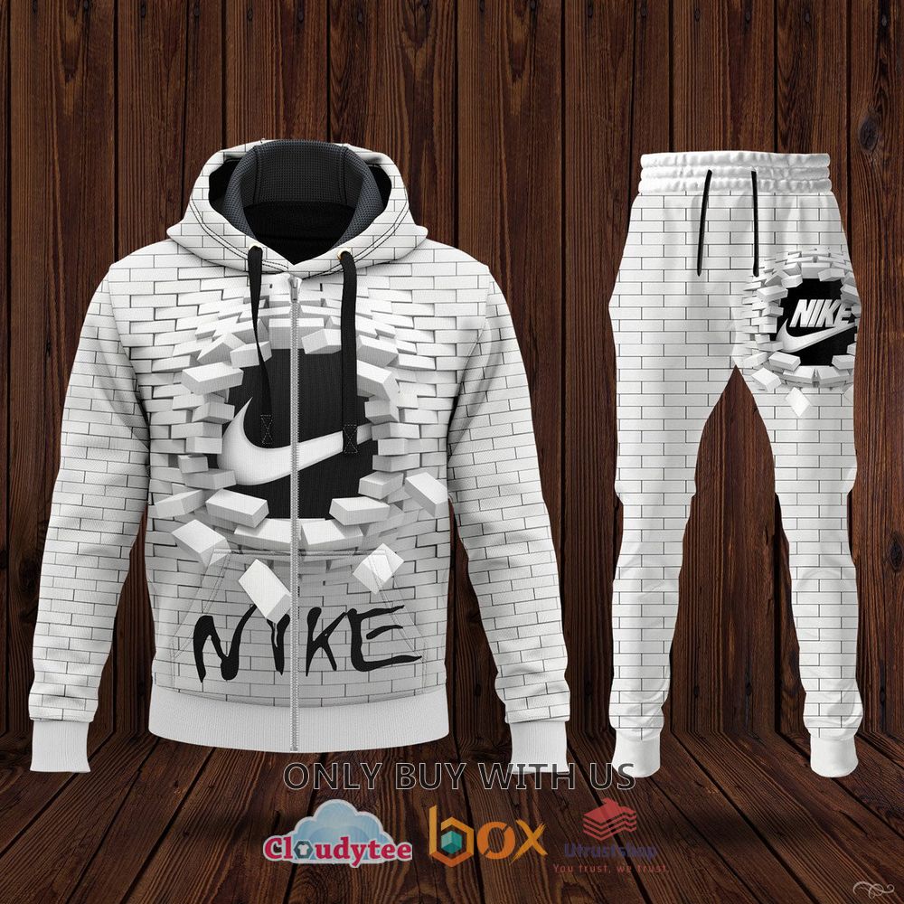 nike inc wall pattern 3d zip hoodie long pant 1 84363
