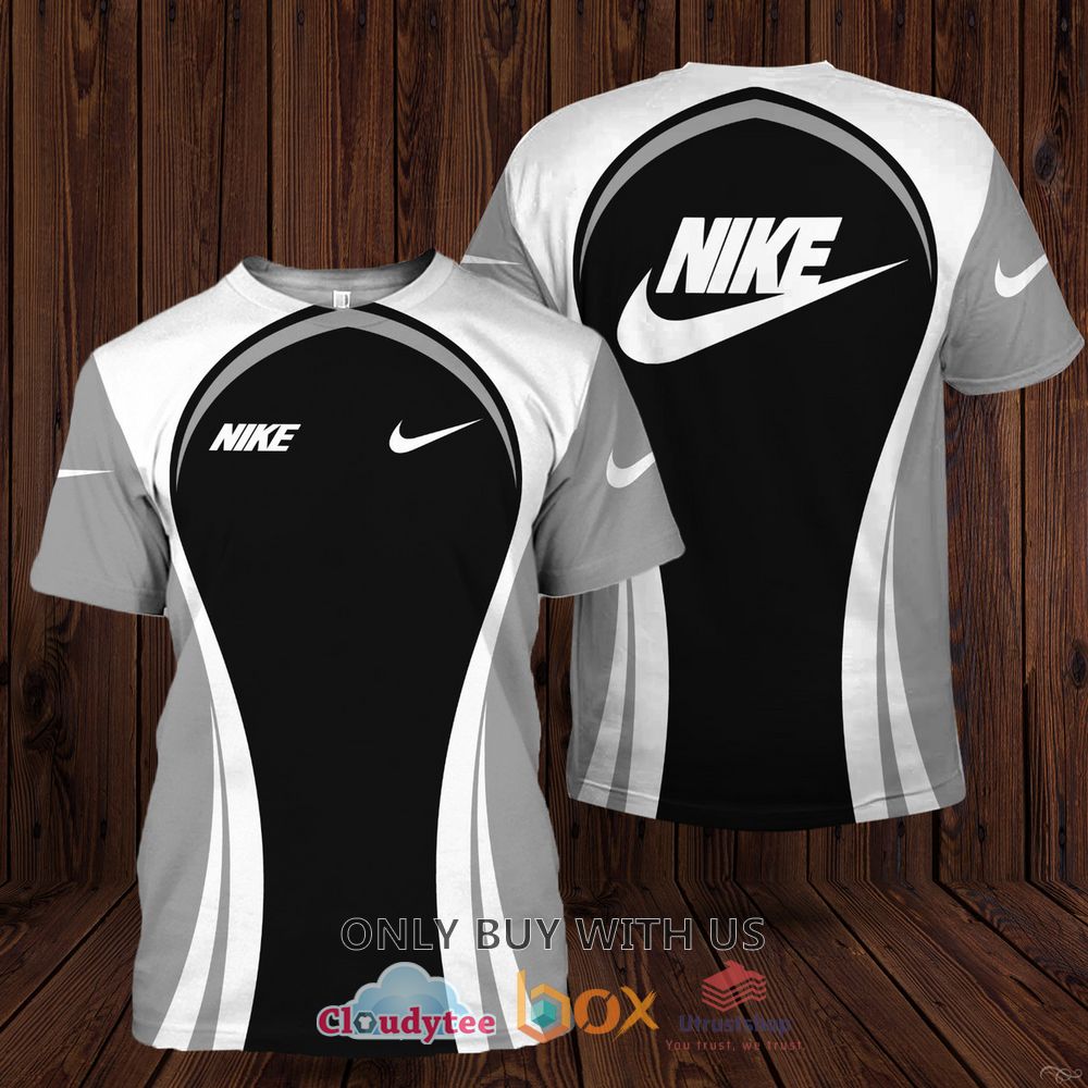 nike inc white black grey 3d t shirt 1 45448