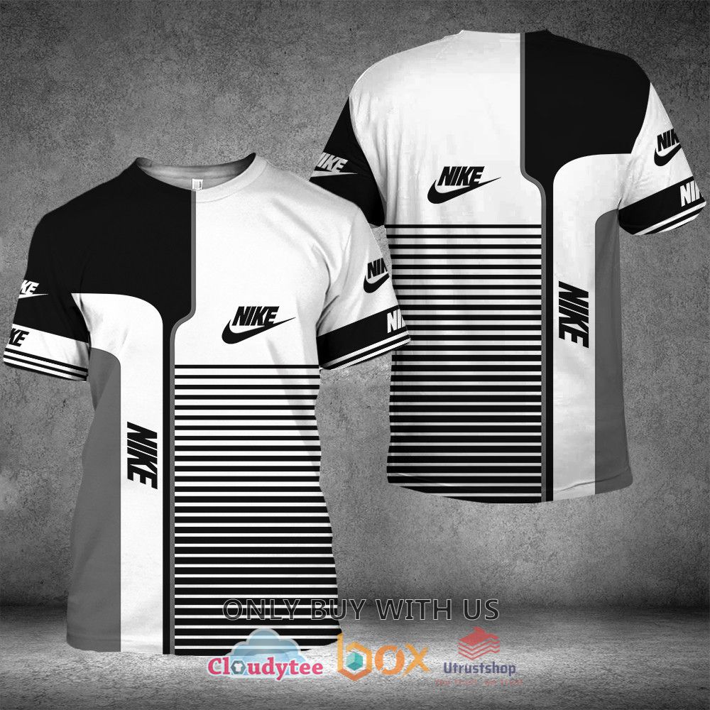 nike inc white black stripes 3d t shirt 1 14670