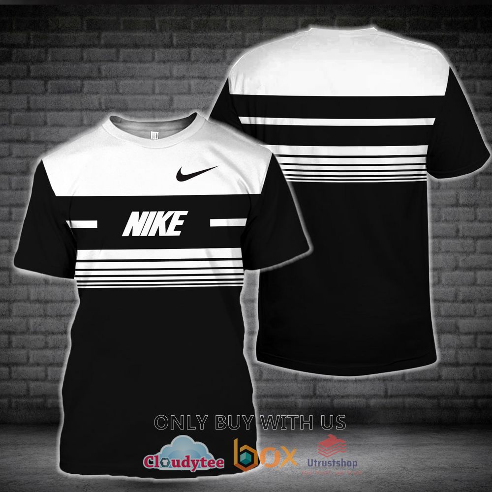 nike inc white black stripes pattern 3d t shirt 1 54706