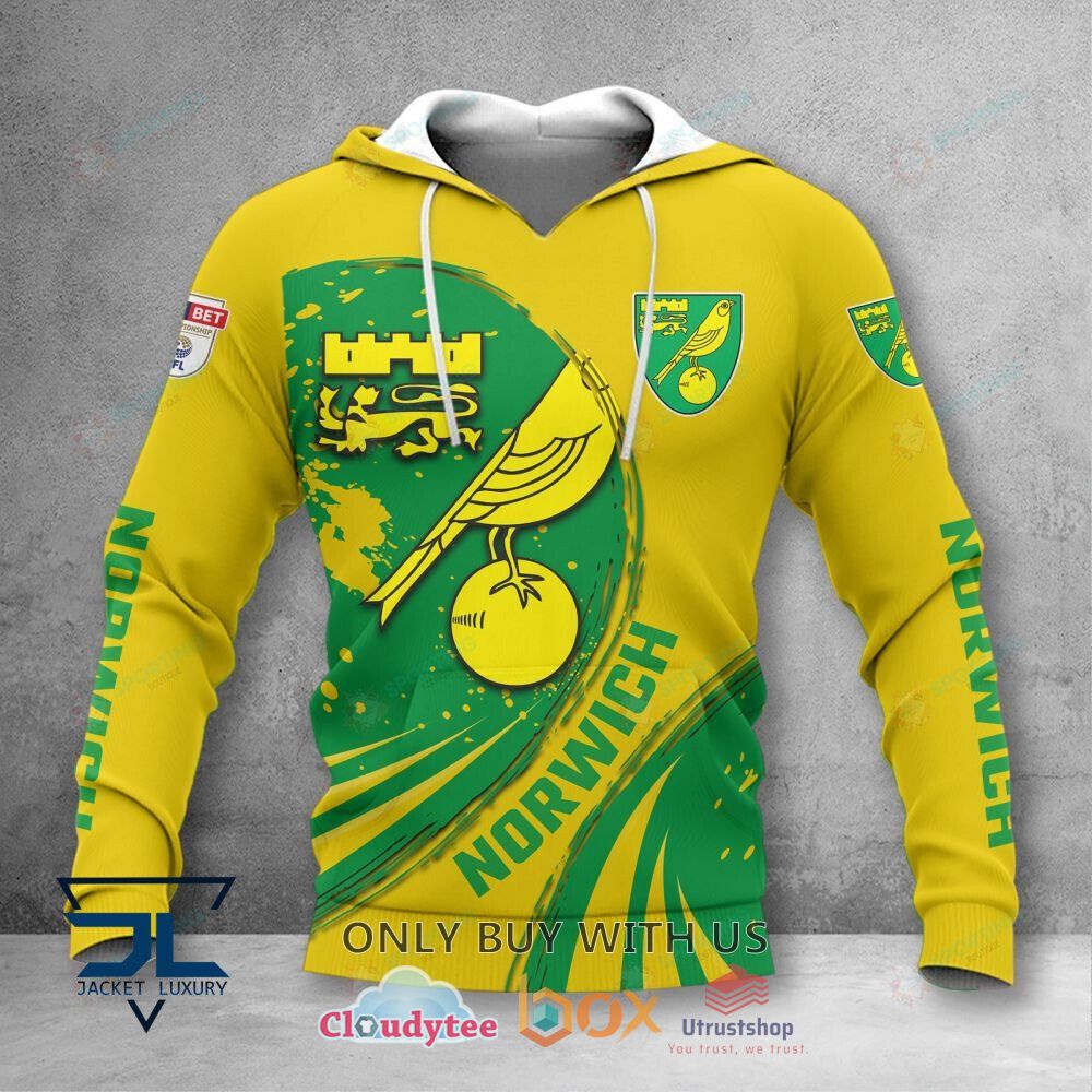 norwich city yellow green 3d hoodie shirt 2 56117