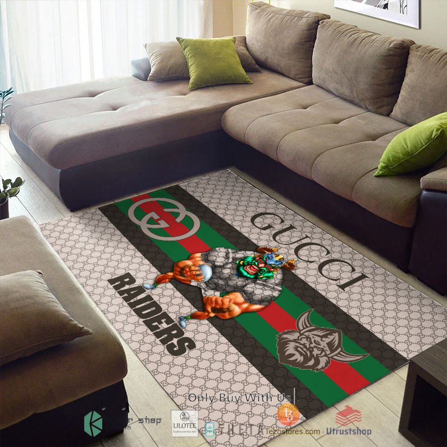 nrl canberra raiders mascot gucci rug carpet doormat 1 70082