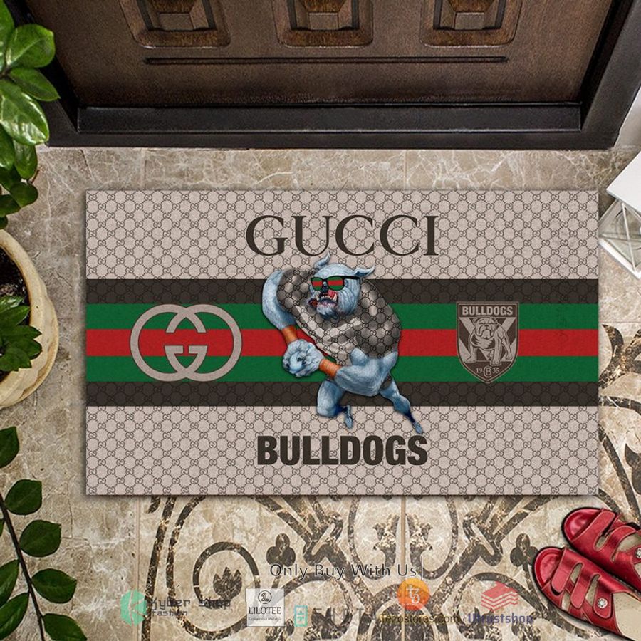 nrl canterbury bankstown bulldogs mascot gucci rug carpet doormat 2 50227