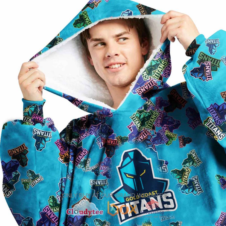 nrl gold coast titans personalized fleece hoodie blanket 2 79547