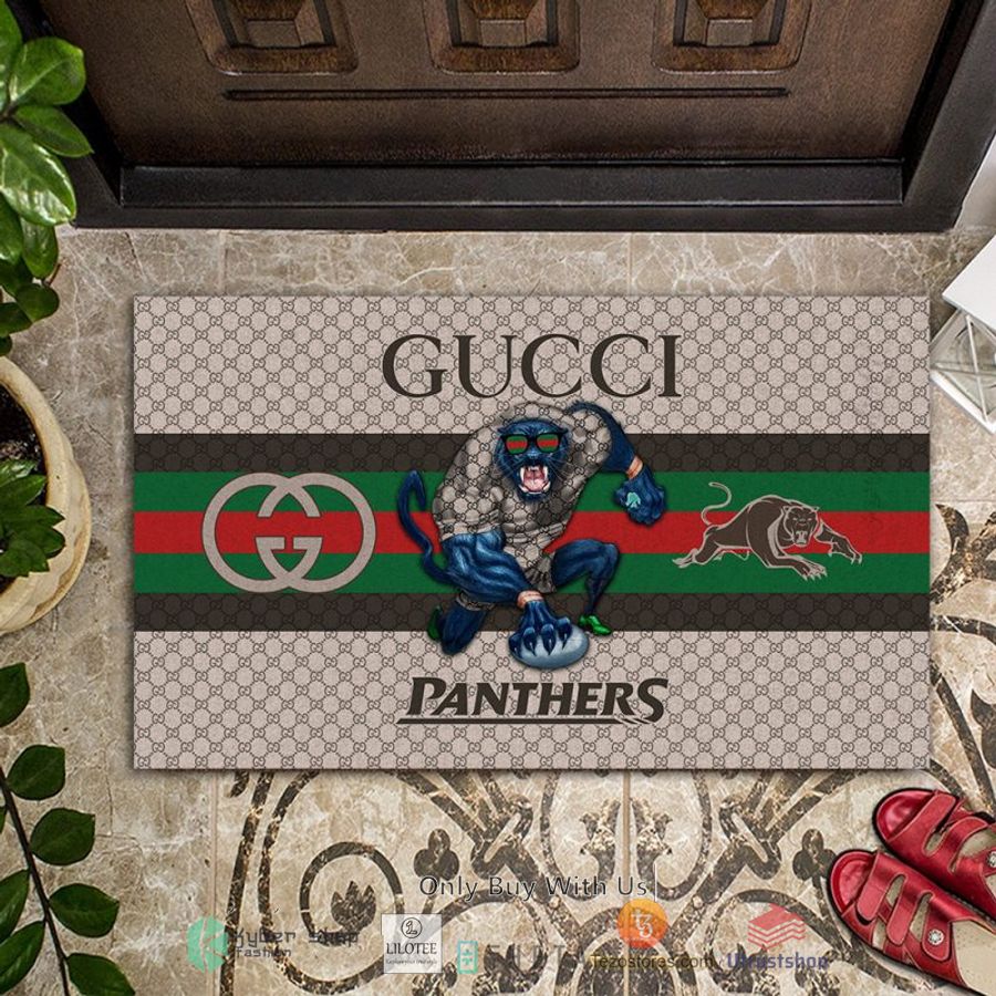 nrl penrith panthers mascot gucci rug carpet doormat 2 31330