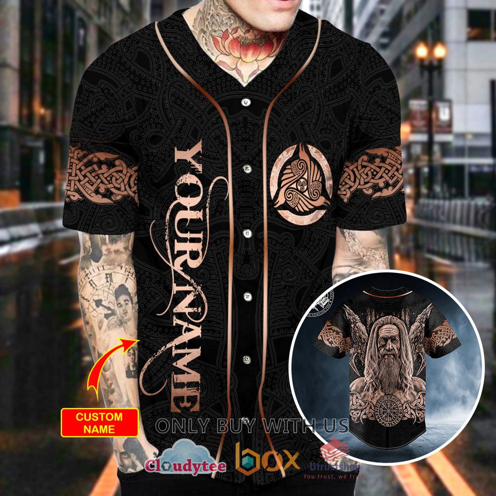 odin allfather king ravens viking custom baseball jersey 2 52098