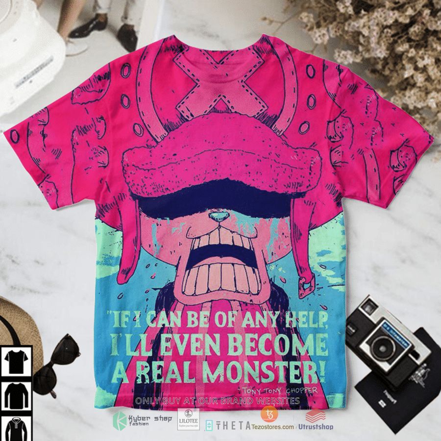 one piece tony tony chopper ill even become a real monster t shirt 1 57228
