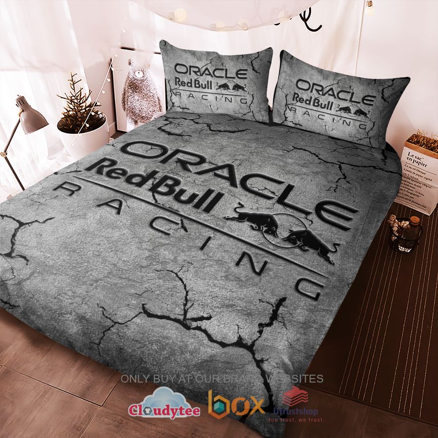 oracle red bull racing grey bedding set 2 13256