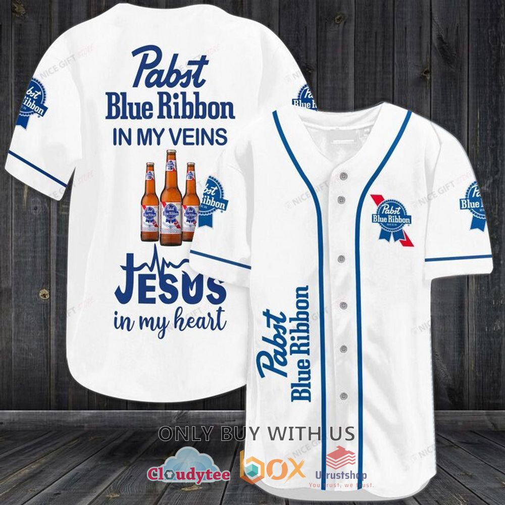 pabst blue ribbon pattern baseball jersey shirt 1 45413
