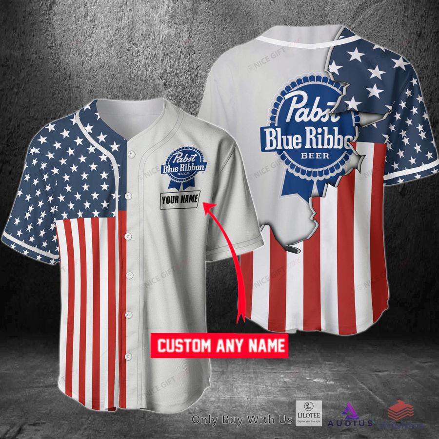 pabst blue ribbon your name baseball jersey 1 81383