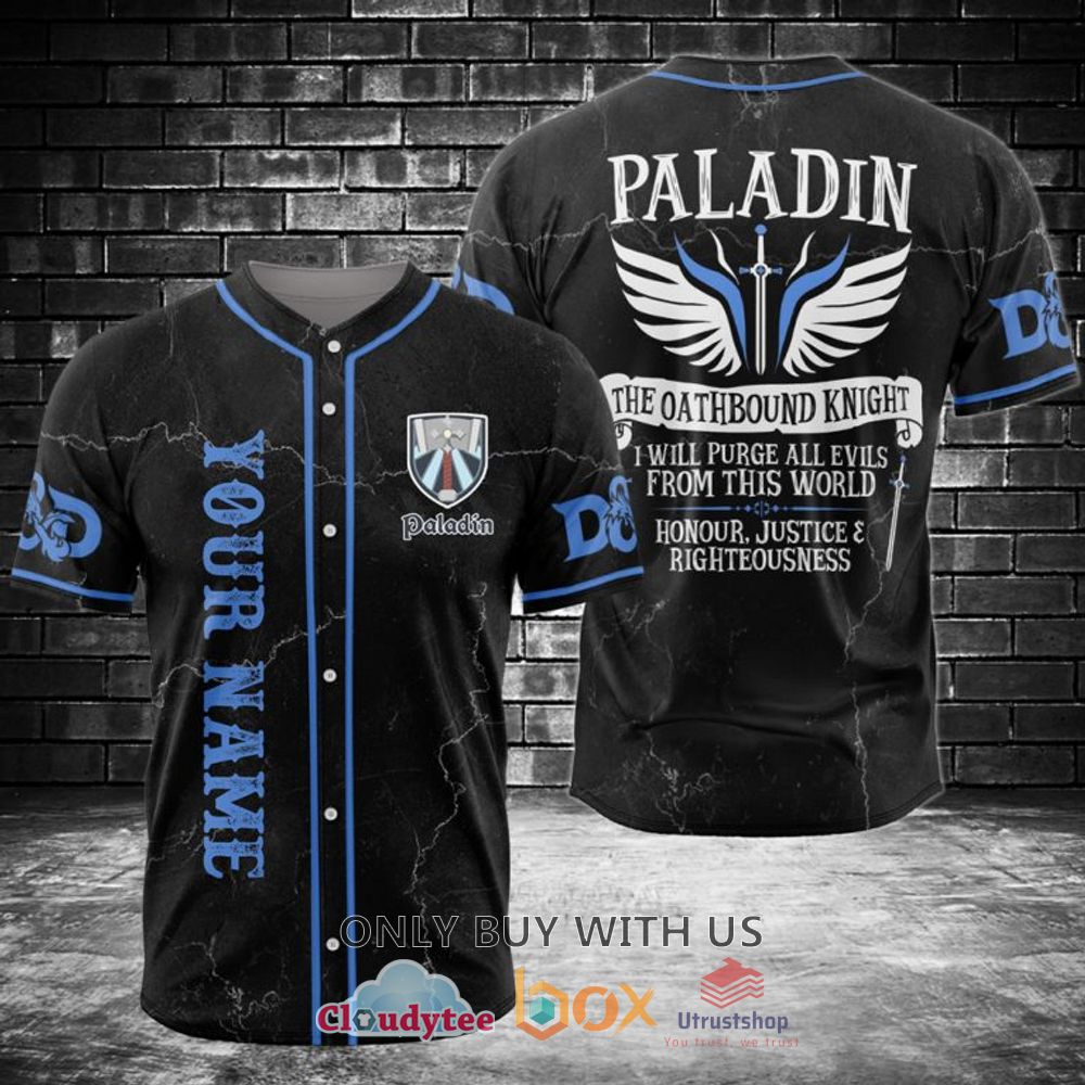 paladin the oathbound knight custom name baseball jersey 1 22425