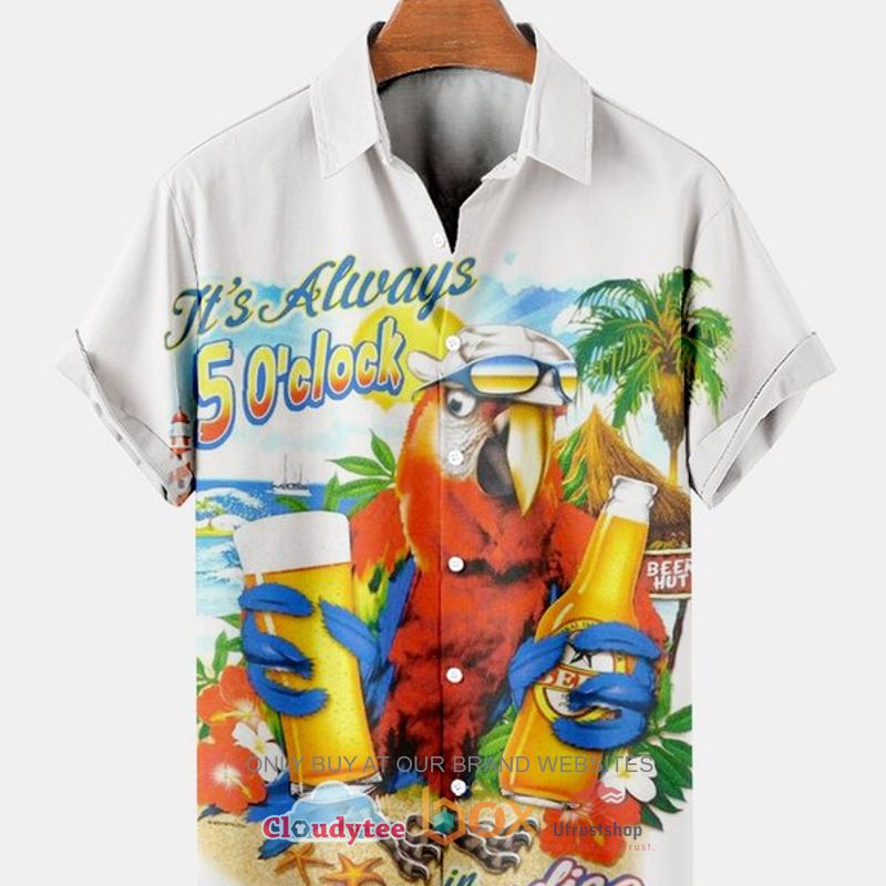 parrot and wine its 5 oclock some where in paradise hawaiian shirt 1 75318