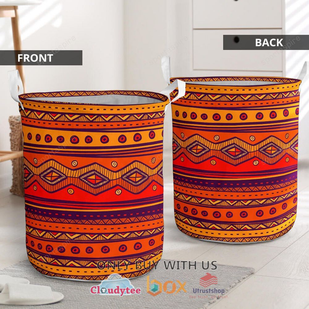 pattern color orange laundry basket 2 38433