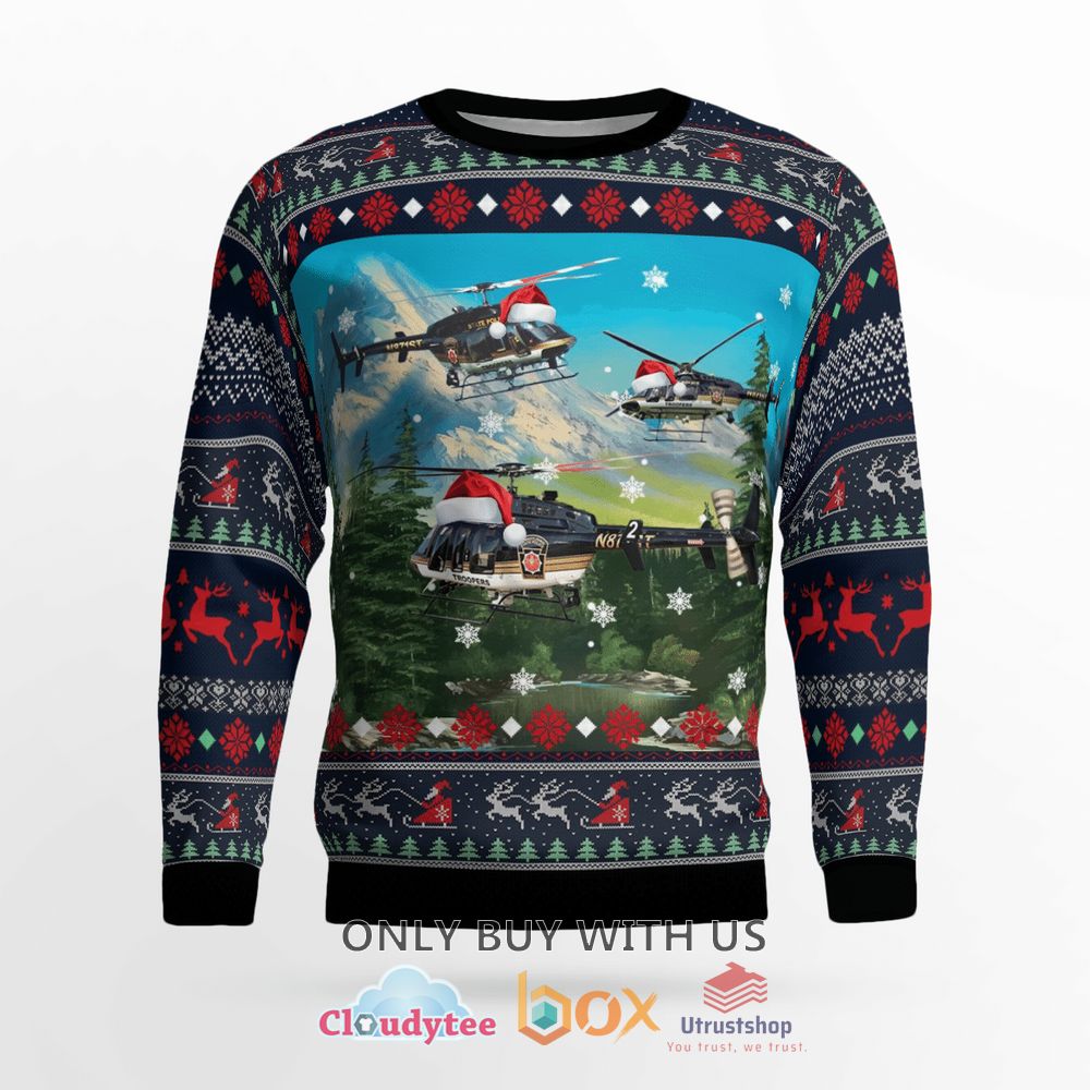 pennsylvania state police bell 407gx christmas 3d sweater 2 43596