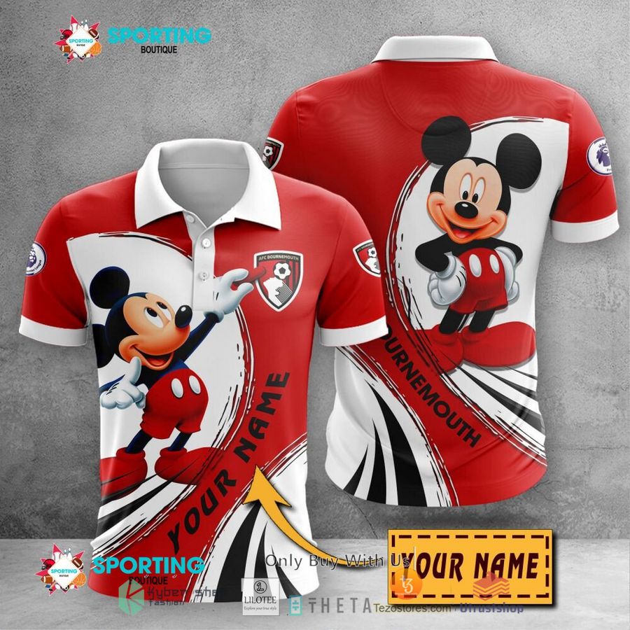 personalized a f c bournemouth mickey mouse 3d shirt hoodie 1 28623