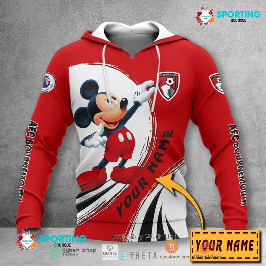 personalized a f c bournemouth mickey mouse 3d shirt hoodie 2 97425